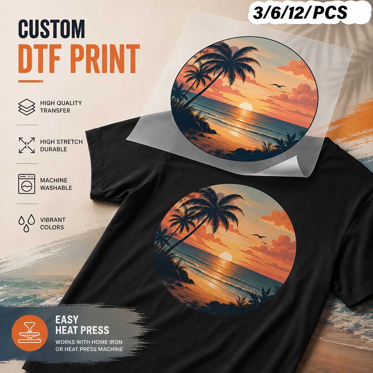 6PCS Custom DTF Heat Transfers - огляд і ціна Baby Clothing Usa
