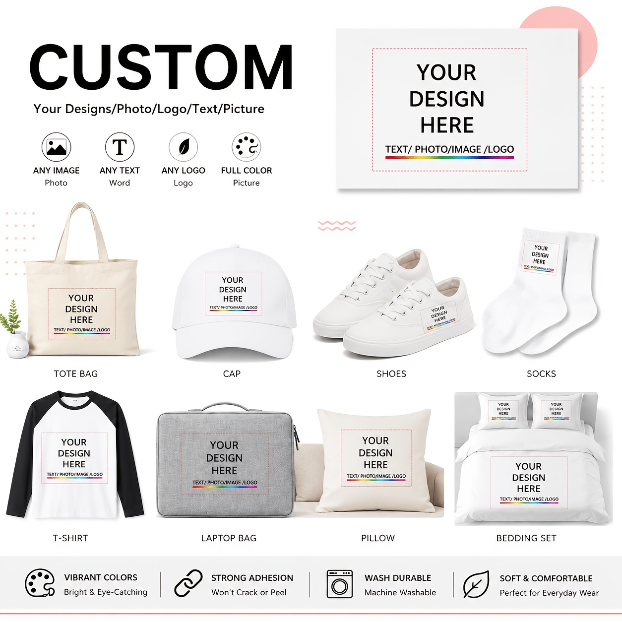6PCS Custom DTF Heat Transfers - огляд і ціна Baby Clothing Usa