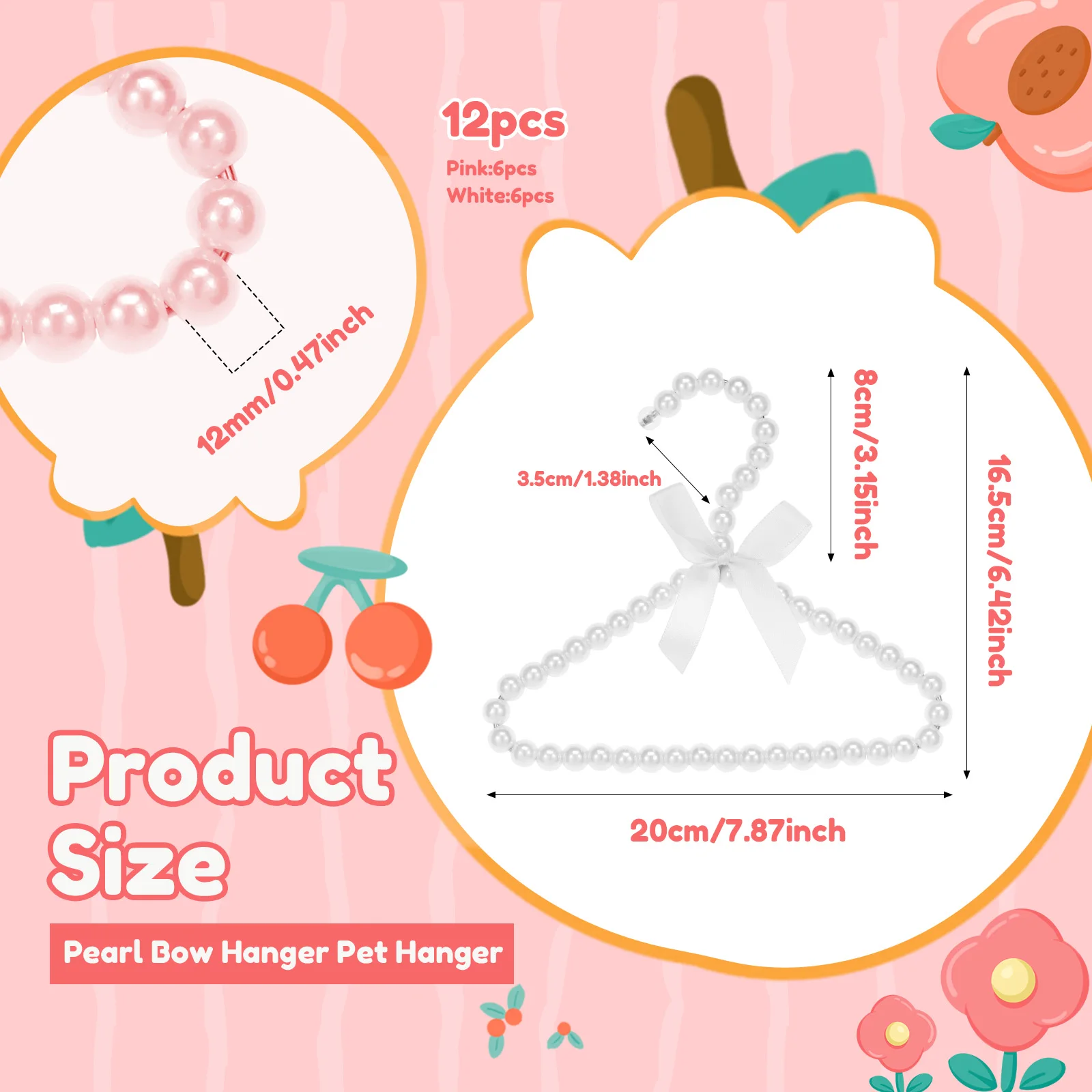 12Pcs Pearl Hanger Kids with E - огляд і ціна Baby Clothing Dividers