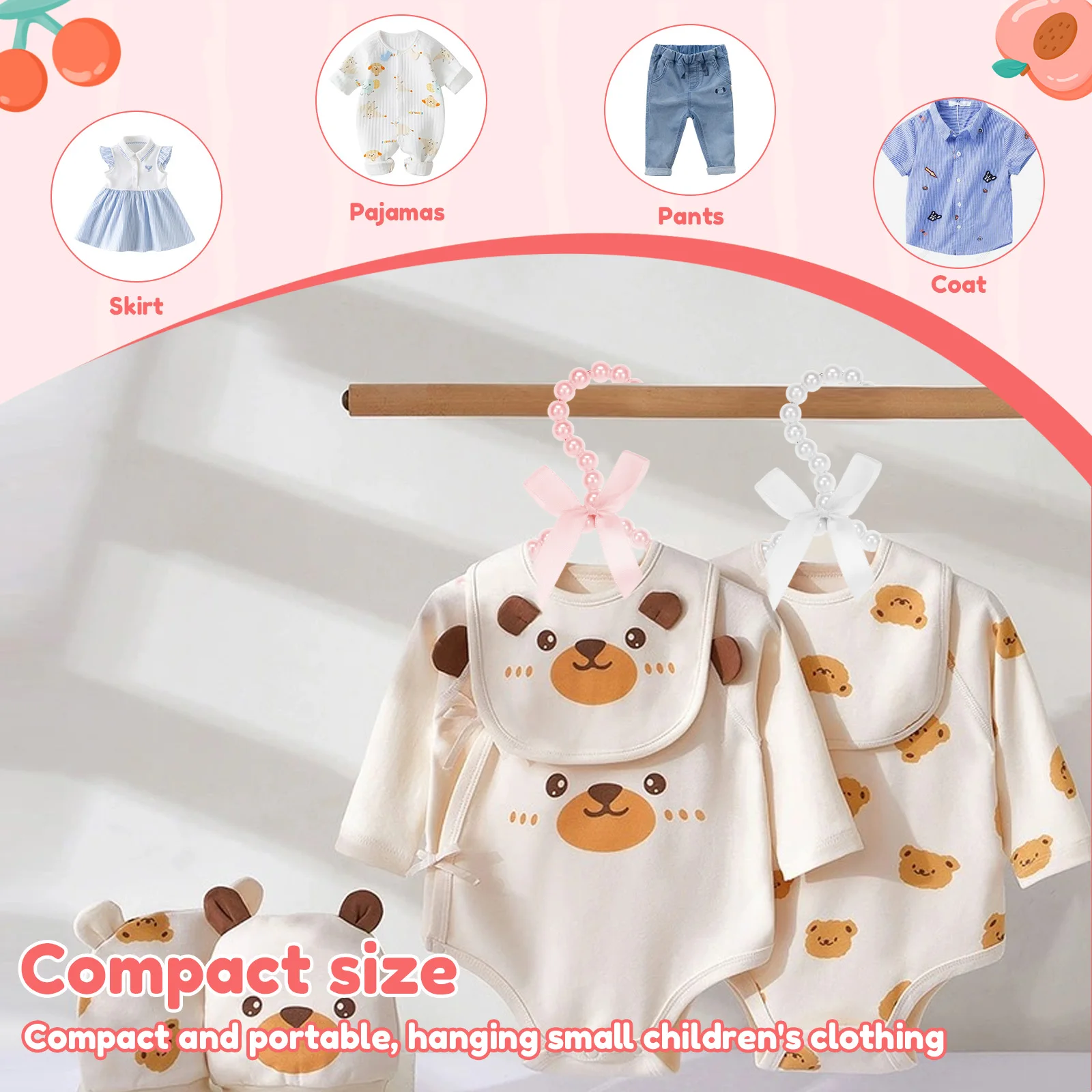 12Pcs Pearl Hanger Kids with E - огляд і ціна Baby Clothing Dividers